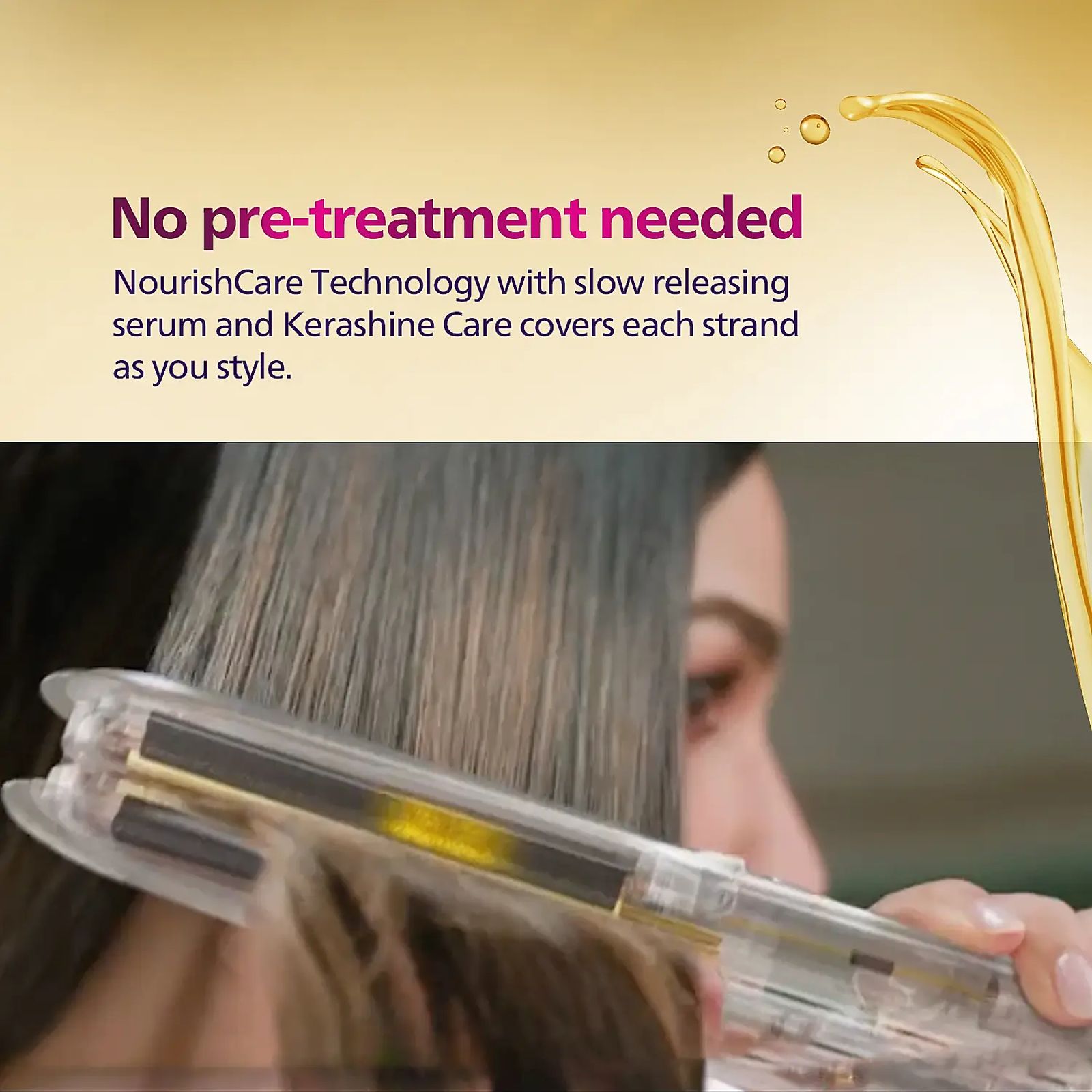 PHILIPS BHS507/40 Hair Straightener with Nourishcare Technology (Kerashine Titanium Plates, Black)_6