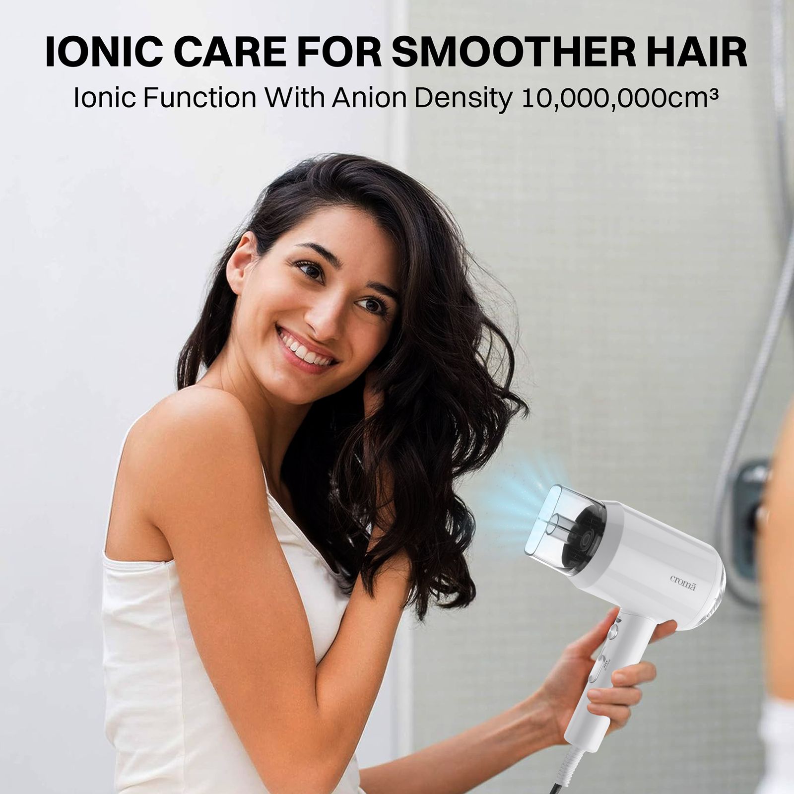 Croma 1800W Hair Dryer with 2 Heat Settings & Cool Shot (Overheat Protection, White) Croma 1800W Hair Dryer with 2 Heat Settings & Cool Shot (Overheat Protection, White)_5