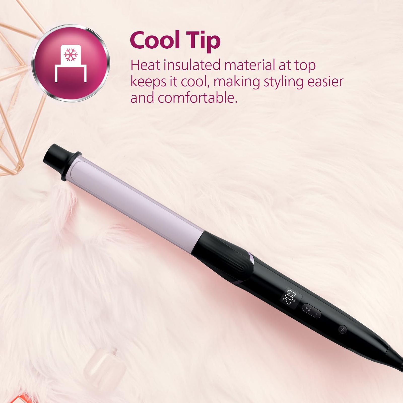 PHILIPS BHB864/00 Hair Curler with 8 Temperature Settings (Ceramic Tourmaline Plate, Black)_9