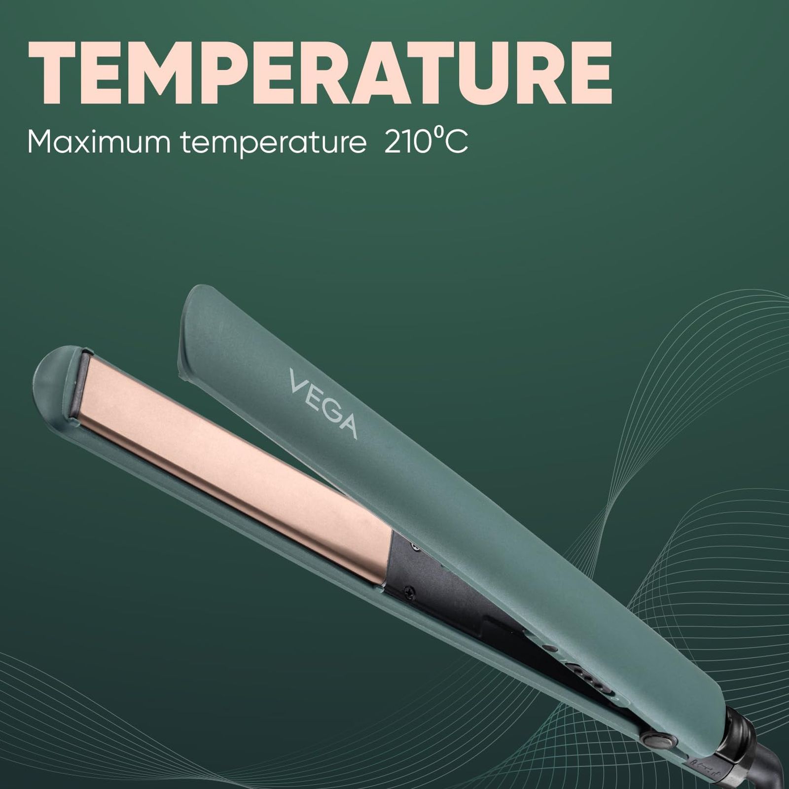 VEGA VHSH-42 Hair Straightener with Easy Lock System (Ceramic Coated Plates, Green) VEGA VHSH-42 Hair Straightener with Easy Lock System (Ceramic Coated Plates, Green)_3