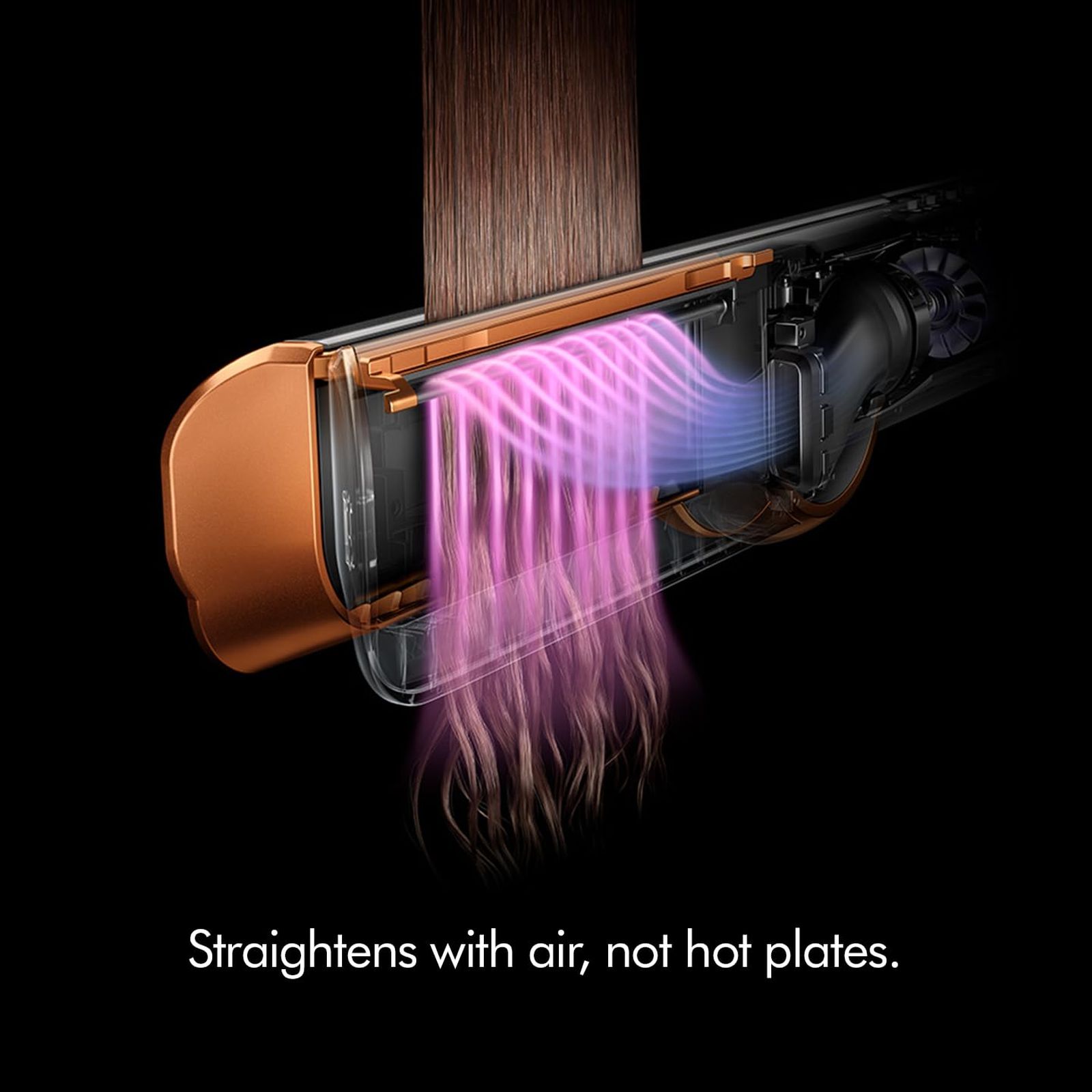 dyson Airstrait Hair Straightener with Wet & Dry Modes (Red Velvet and Gold)_8