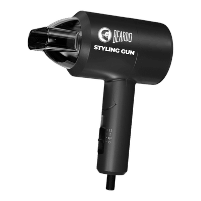 BEARDO Styling Gun Hair Dryer with 3 Heat Settings & Cool Flow (Thermo-Protect Technology, Black)