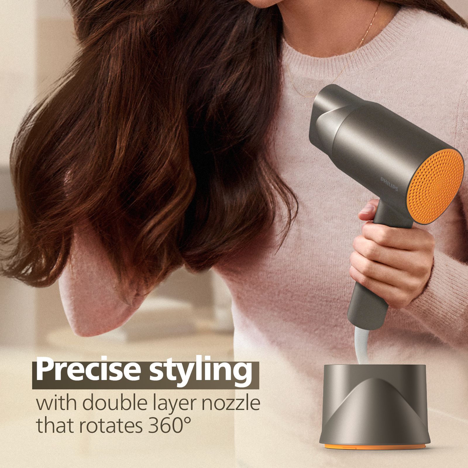 PHILIPS BHD 3000 Series Hair Dryer with 2 Heat Settings (Ionic Technology, Metalic) PHILIPS BHD 3000 Series Hair Dryer with 2 Heat Settings (Ionic Technology, Metalic)_7