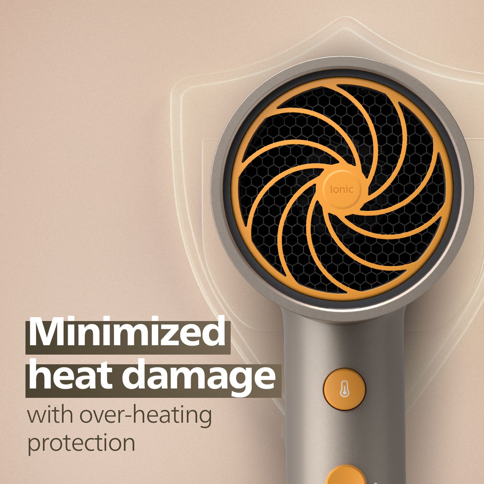 PHILIPS BHD 3000 Series Hair Dryer with 2 Heat Settings (Ionic Technology, Metalic) PHILIPS BHD 3000 Series Hair Dryer with 2 Heat Settings (Ionic Technology, Metalic)_8