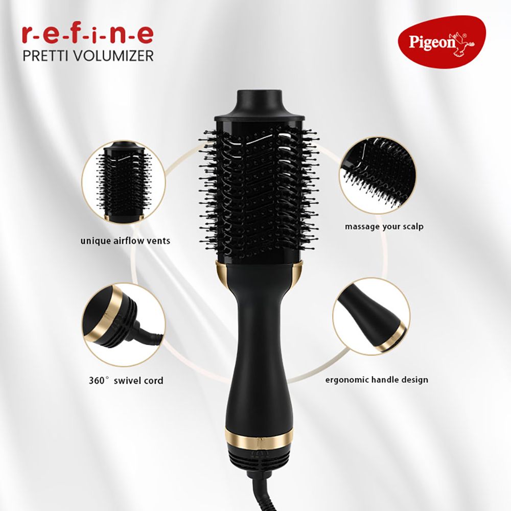 PIGEON Pretti Volumizer Hair Dryer with 3 Heat Settings (Unique Airflow Vents, Black) PIGEON Pretti Volumizer Hair Dryer with 3 Heat Settings (Unique Airflow Vents, Black)_4