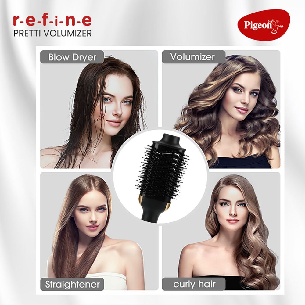 PIGEON Pretti Volumizer Hair Dryer with 3 Heat Settings (Unique Airflow Vents, Black) PIGEON Pretti Volumizer Hair Dryer with 3 Heat Settings (Unique Airflow Vents, Black)_8