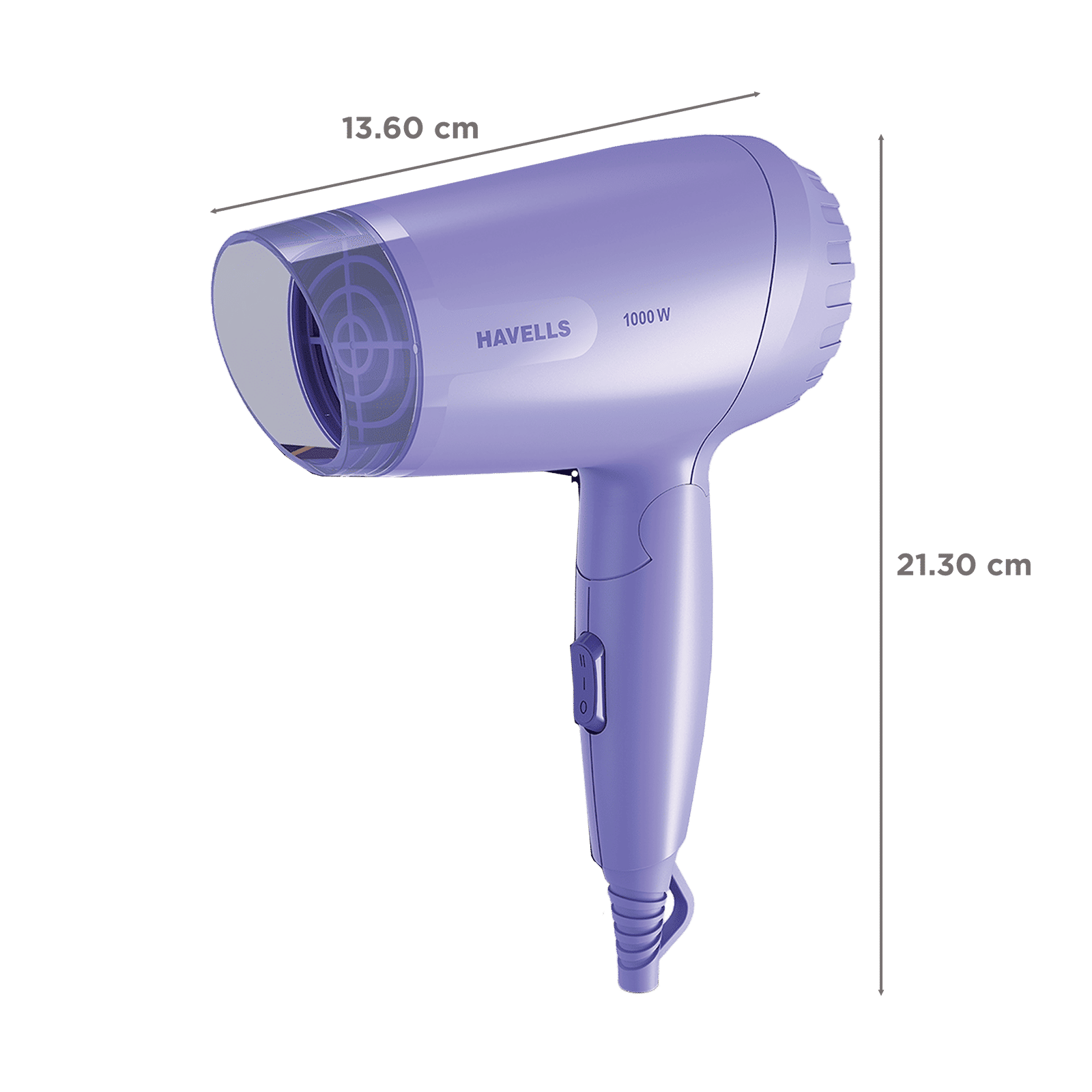 Havells HD185 Hair Dryer with 2 Heat Settings (360 Degree Radial Air Inlet, Lilac) Havells HD185 Hair Dryer with 2 Heat Settings (360 Degree Radial Air Inlet, Lilac)_2