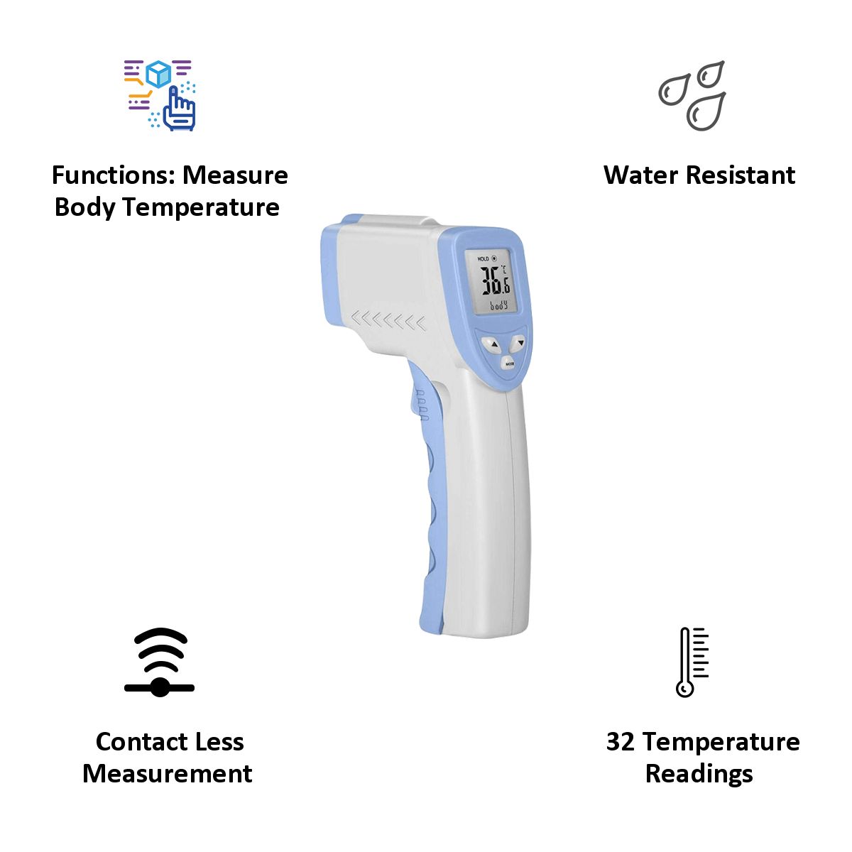 Lifelong Infrared Digital Thermometer (DT8861, White)_4