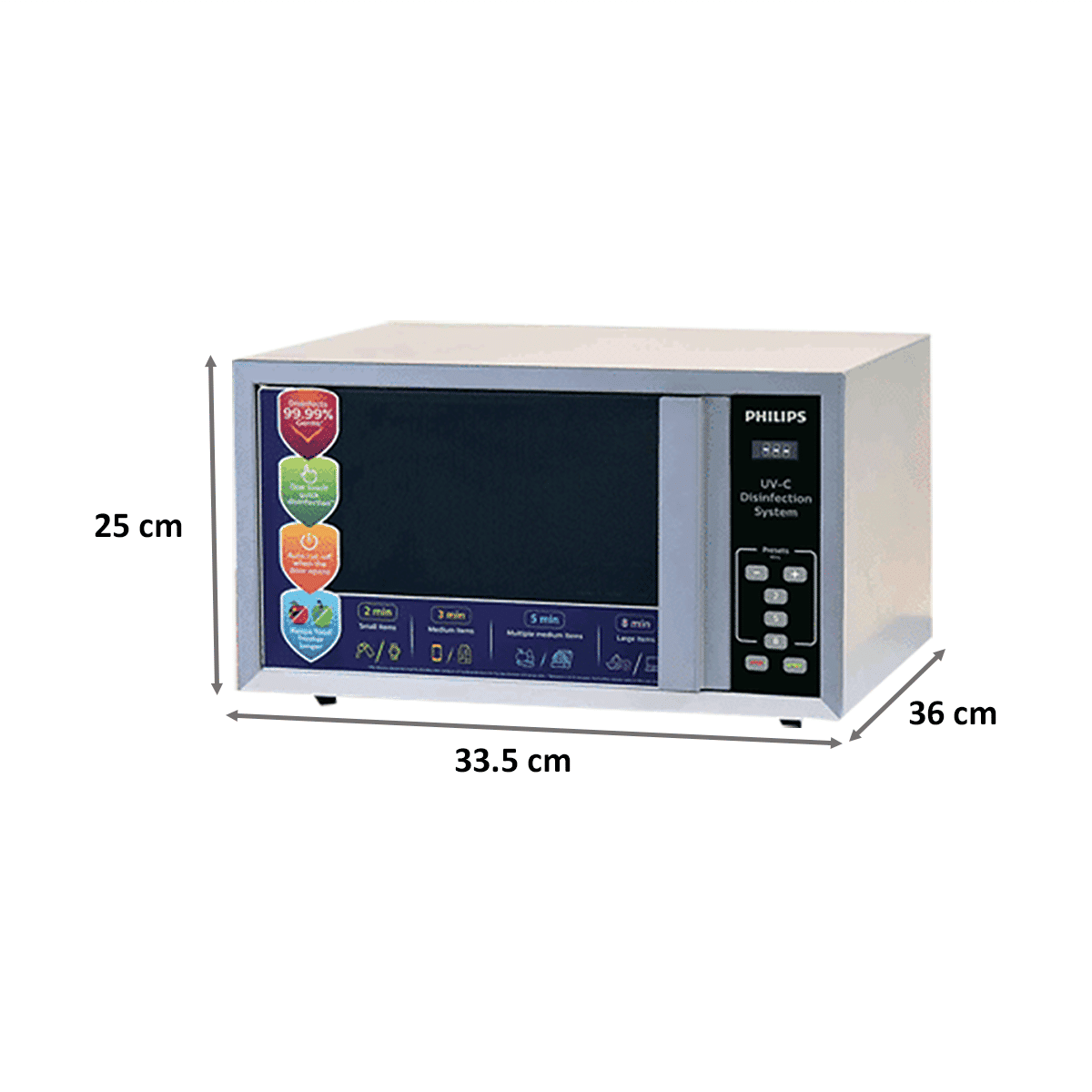 PHILIPS UVDSPHL30L Electric Powered Germicidal Lamp UV-C Disinfection System (30 litres, No leakage and Uniform Coverage, Disinfection for Grocery, Mobiles, Electronics, Baby products, Currency Note, 929002474013, Silver)_2