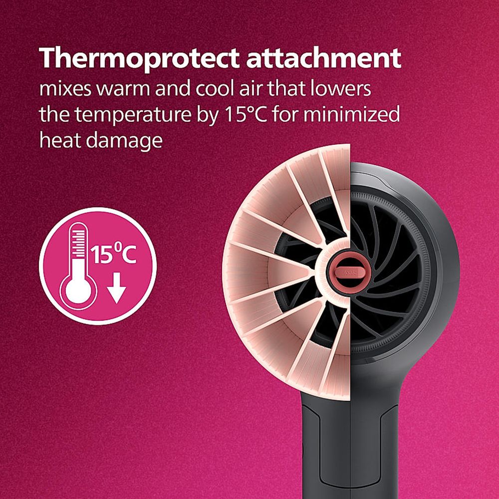 PHILIPS 3000 Series Hair Dryer with 6 Heat Settings & Cool Air Function (Ionic Technology, Pink & Black) PHILIPS 3000 Series Hair Dryer with 6 Heat Settings & Cool Air Function (Ionic Technology, Pink & Black)_10