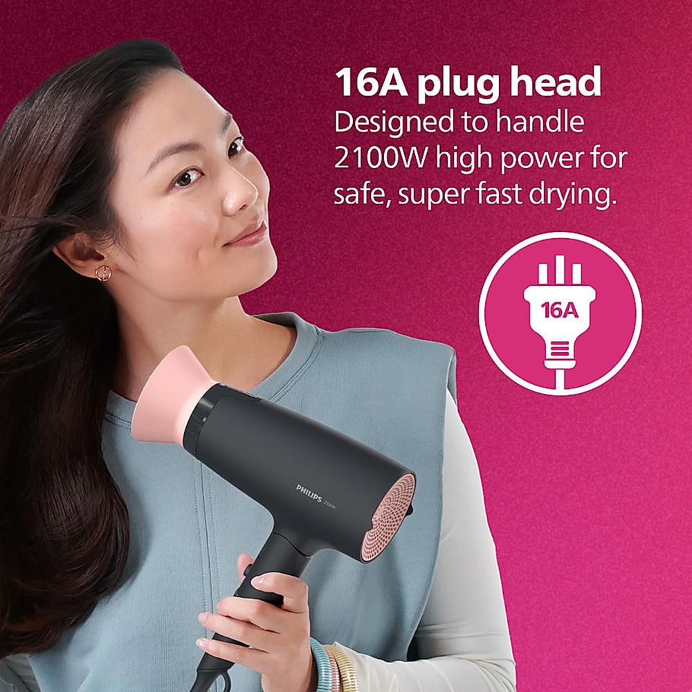 PHILIPS 3000 Series Hair Dryer with 6 Heat Settings & Cool Air Function (Ionic Technology, Pink & Black) PHILIPS 3000 Series Hair Dryer with 6 Heat Settings & Cool Air Function (Ionic Technology, Pink & Black)_14