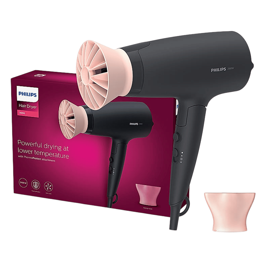 PHILIPS 3000 Series Hair Dryer with 6 Heat Settings & Cool Air Function (Ionic Technology, Pink & Black) PHILIPS 3000 Series Hair Dryer with 6 Heat Settings & Cool Air Function (Ionic Technology, Pink & Black)_5