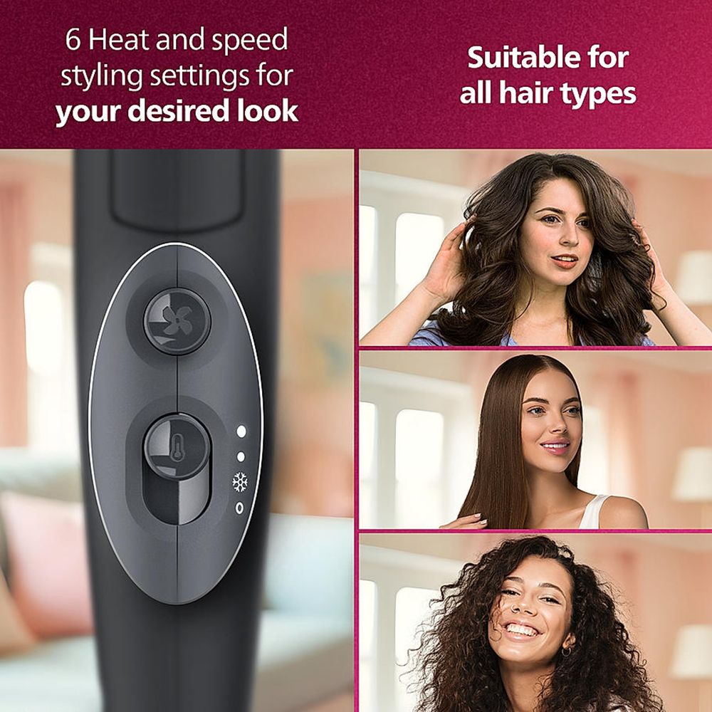 PHILIPS 3000 Series Hair Dryer with 6 Heat Settings & Cool Air Function (Ionic Technology, Pink & Black) PHILIPS 3000 Series Hair Dryer with 6 Heat Settings & Cool Air Function (Ionic Technology, Pink & Black)_6