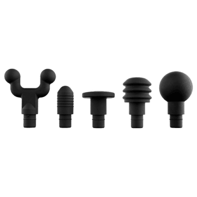 Hyperice Hypervolt 2 Massager Attachments (Five Head Attachments, 40015 038-00, Black)