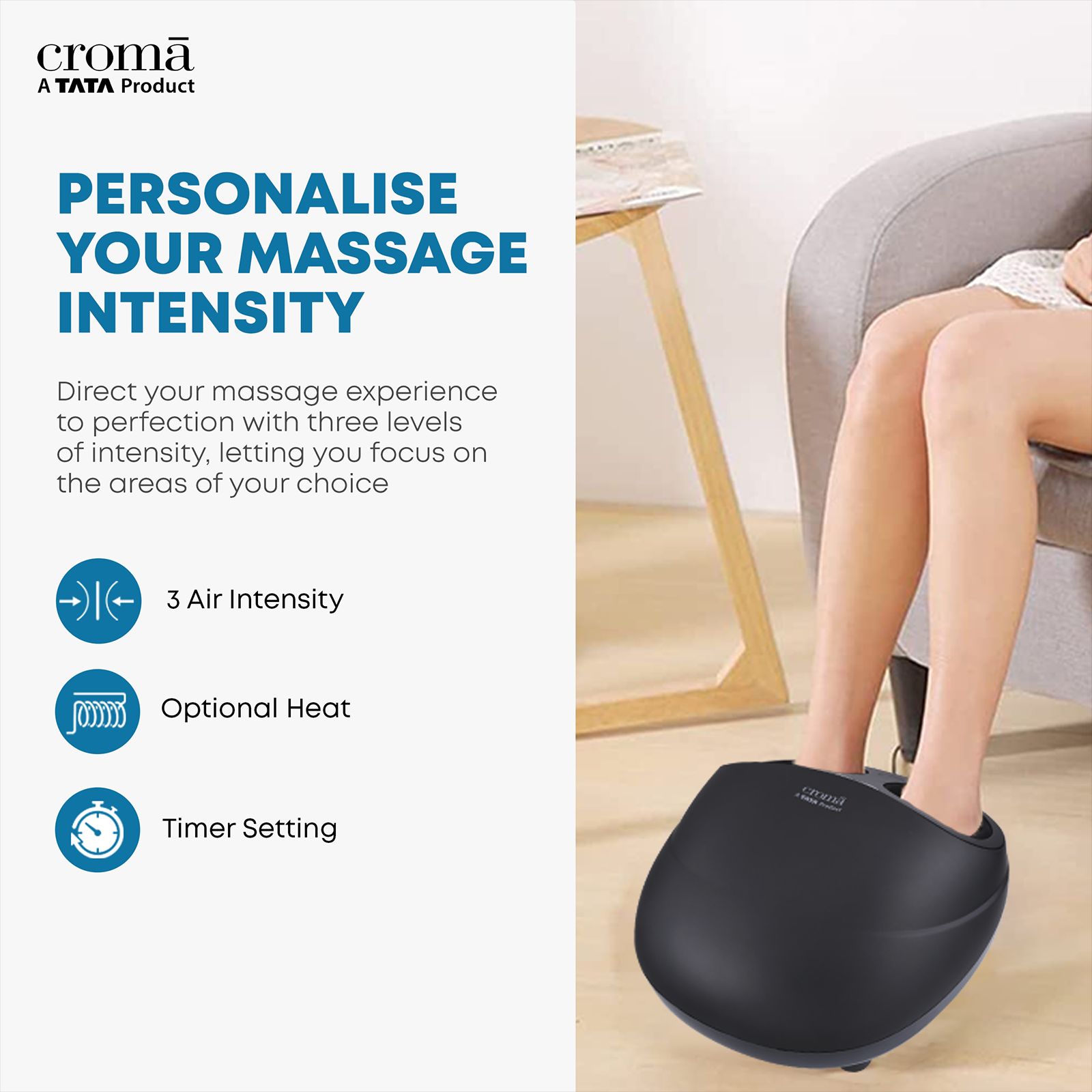 Croma Foot Massager (Shiatsu Massage Therapy, Warm Function, Rubber Grey) Croma Foot Massager (Shiatsu Massage Therapy, Warm Function, Rubber Grey)_11
