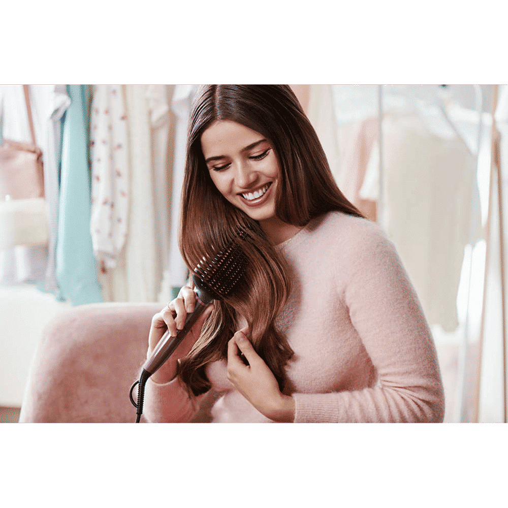 PHILIPS 5000 Hair Straightening Brush with Thermo Protect Technology (Ceramic Bristles, Dark Wine)_8