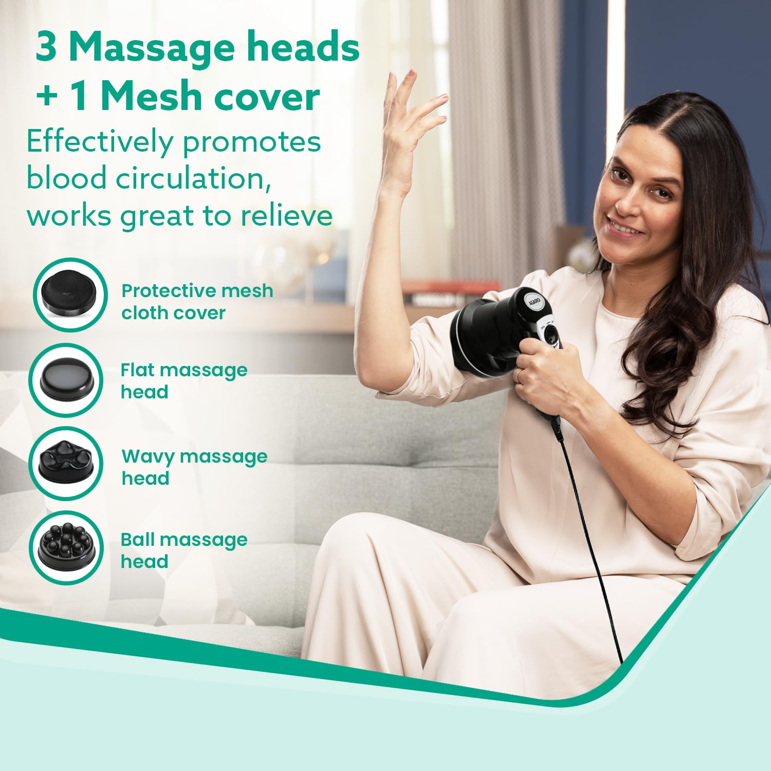 AGARO Atom Full Body Massager (Variable Speed Control, 33225, Black) AGARO Atom Full Body Massager (Variable Speed Control, 33225, Black)_3