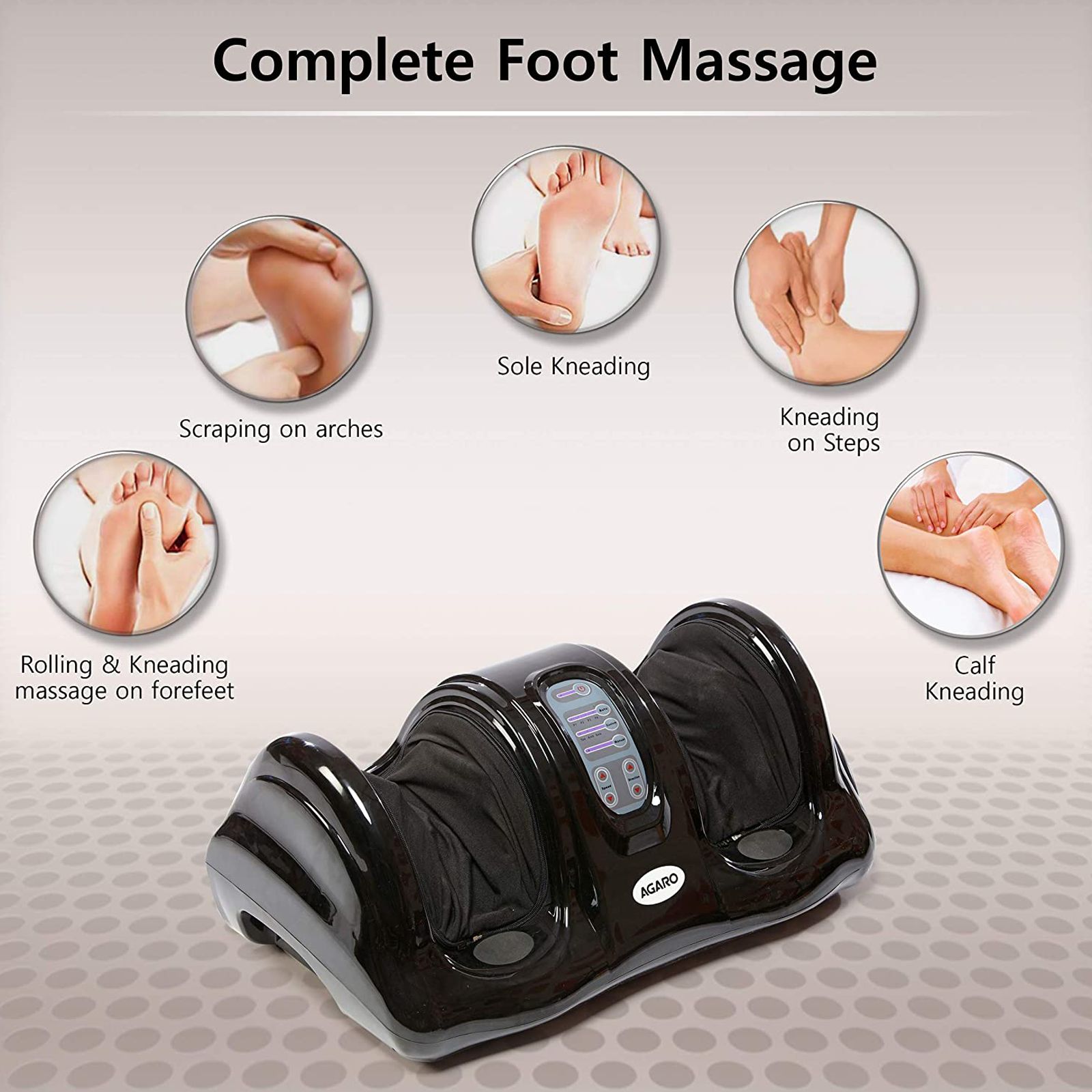 AGARO Shiatsu Foot Massager (Auto Shut Off, 33158, Black)_3