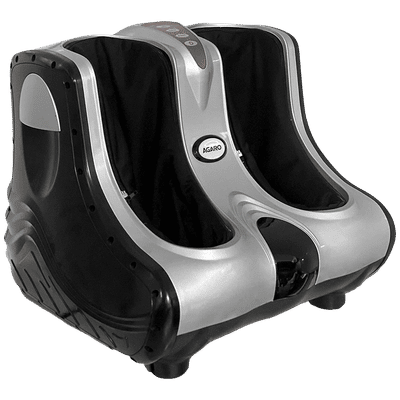 AGARO Amaze Foot & Leg Massager (3 Massage Levels, Heat Therapy, 33320, Silver & Black)