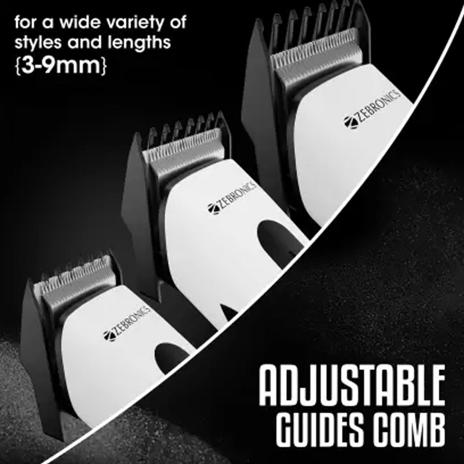 ZEBRONICS ZEB-HT51 Cordless Dry Trimmer for Beard and Moustache with 3 Length Settings for Men (45mins Runtime, Adjustable Trimming Range, White and Black) ZEBRONICS ZEB-HT51 Cordless Dry Trimmer for Beard and Moustache with 3 Length Settings for Men (45mins Runtime, Adjustable Trimming Range, White and Black)_4