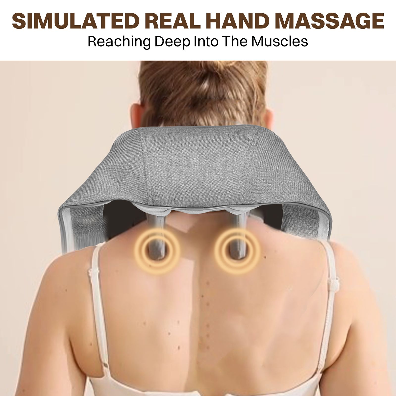 Croma Neck and Shoulder Massager (Zipped Fabric, Grey)_13