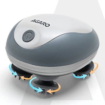 Agaro SM3675 Scalp Massager (Silicone, Ergonomic Design, 34132, White)