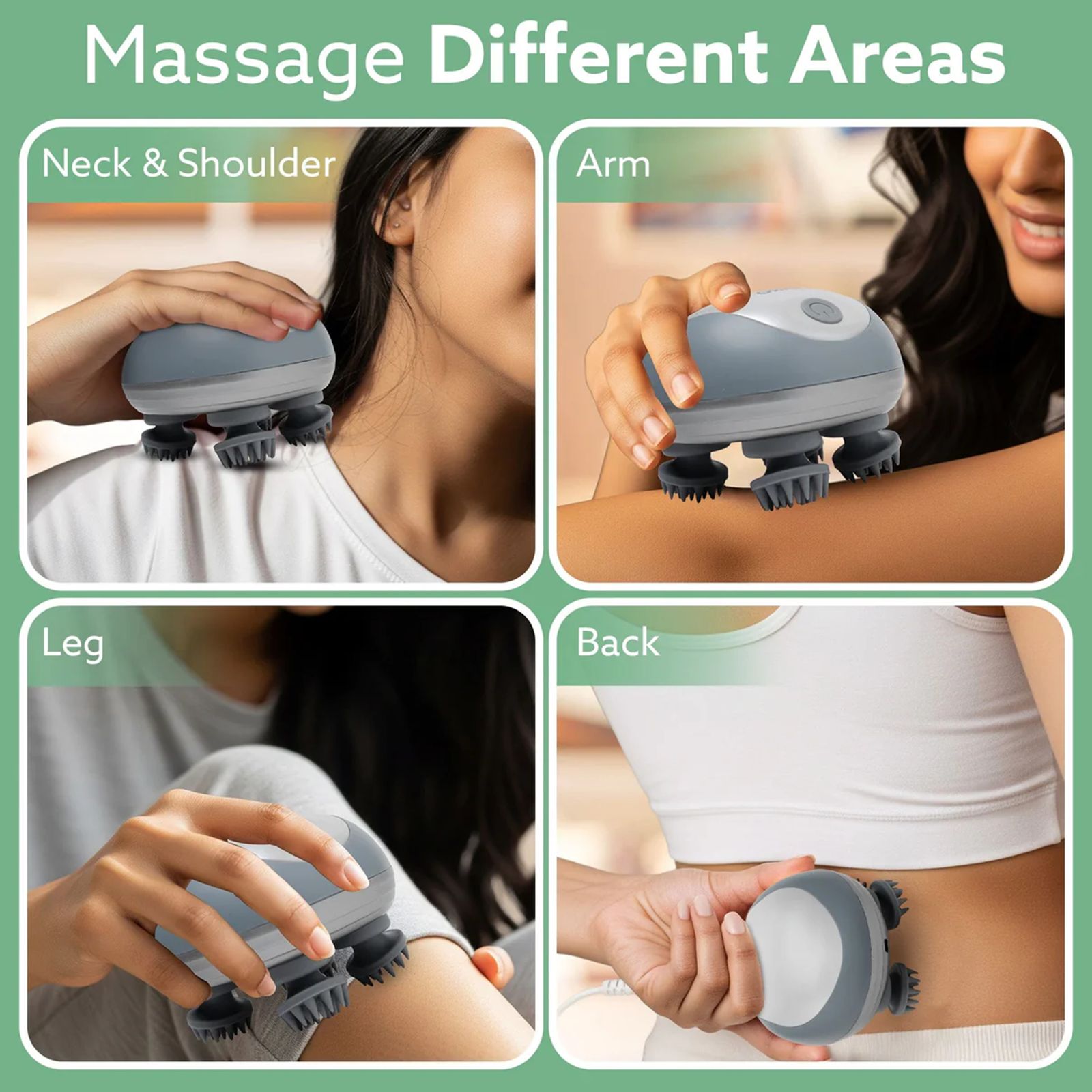 Agaro SM3675 Scalp Massager (Silicone, Ergonomic Design, 34132, White)_7