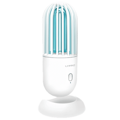 LYFRO Battery Powered Sanitizing Lamp (Disinfects Up To 99.9 Percent, Hova, White)