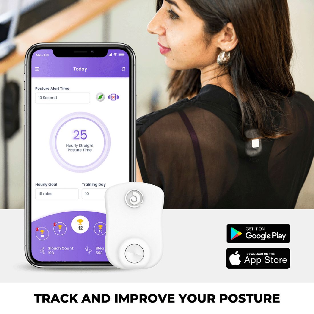 STRACK Smart Posture Corrector and Trainer (Skin Friendly Hi-grade polycarbonate STRACK Smart Posture Corrector and Trainer (Skin Friendly Hi-grade polycarbonate_4