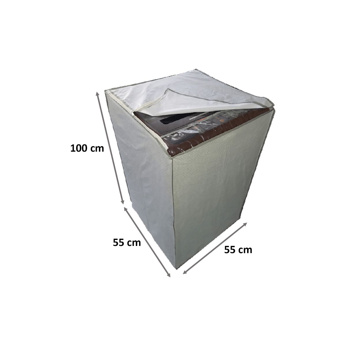 CNS Top Load 7.5 Kg Samsung and Whirlpool Washing Machine Cover (Grey) CNS Top Load 7.5 Kg Samsung and Whirlpool Washing Machine Cover (Grey)_2