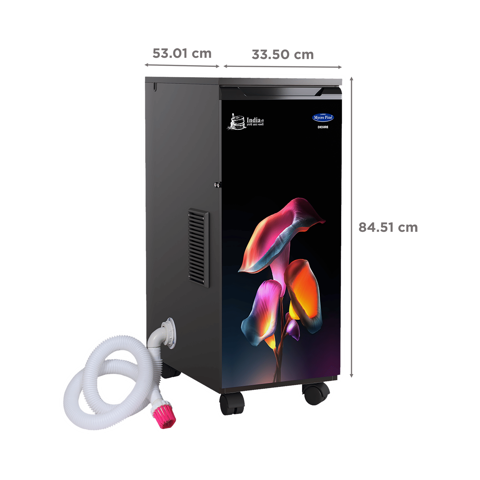 Mycro Fine Desire VC 5 Kg Flour Mill Machine (6 Blade SS Rotar, LMFA0375, Tropical Flower)_3