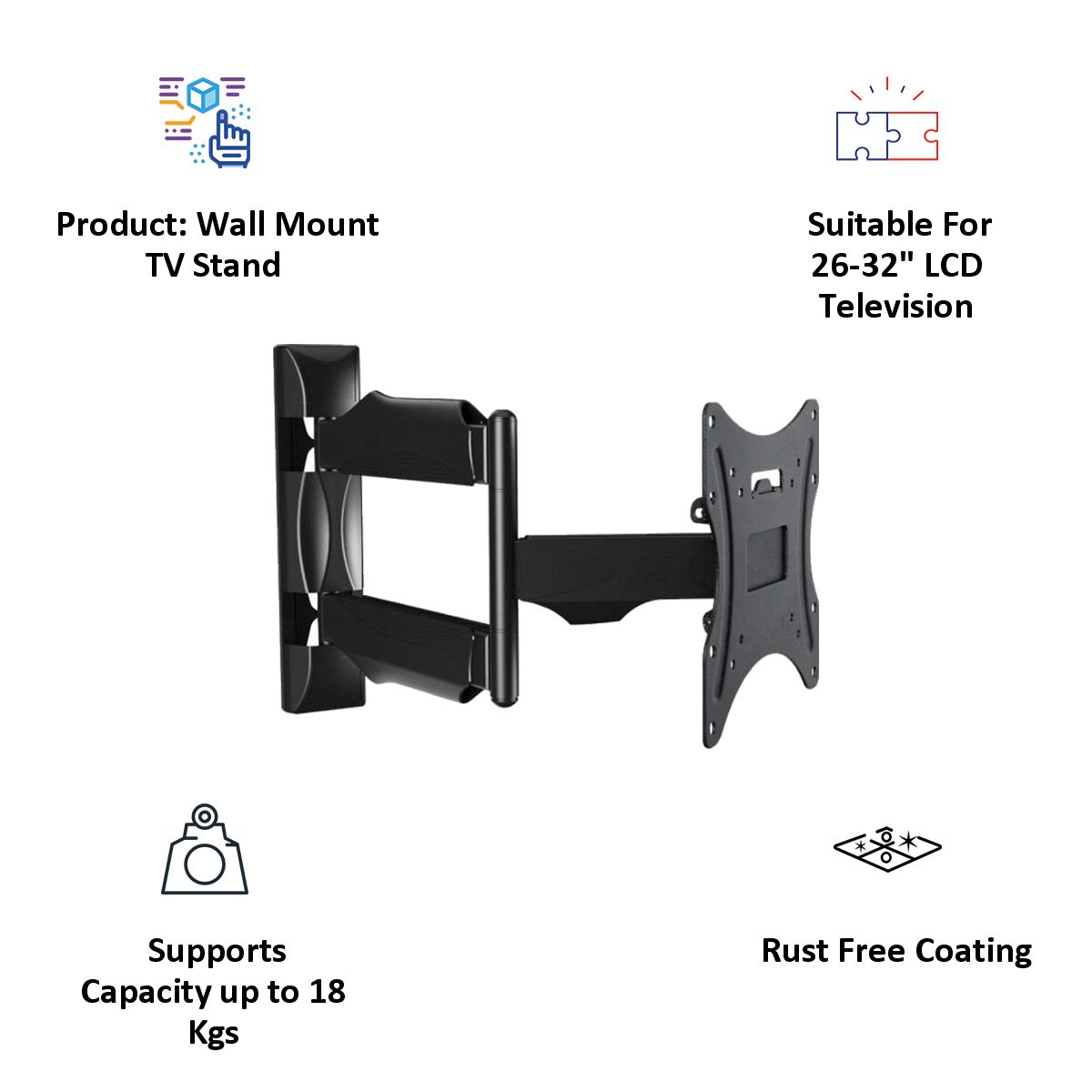 Mighty Mount Bracket LCD/LED TV Stand (32N, Black) Mighty Mount Bracket LCD/LED TV Stand (32N, Black)_4