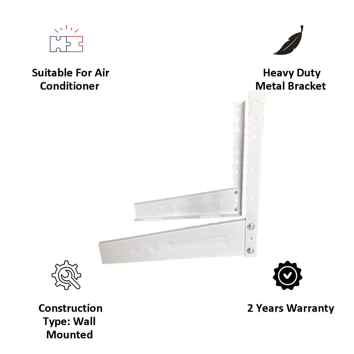 ACE Wall Mount AC Brackets (GP-2010, White) ACE Wall Mount AC Brackets (GP-2010, White)_4
