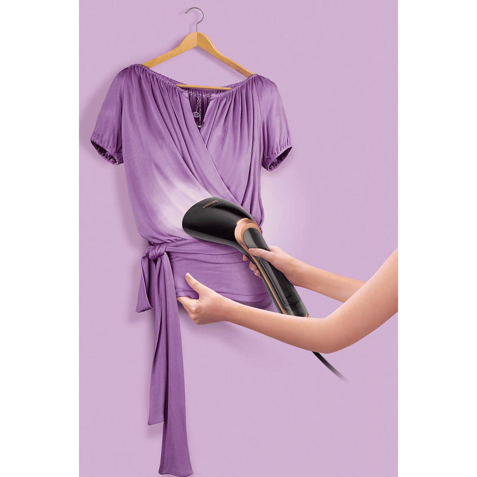 PHILIPS Steam&Go 1300 Watts Handheld Garment Steamer (70ml Water Tank, SmartFlow Technology, Black)_8