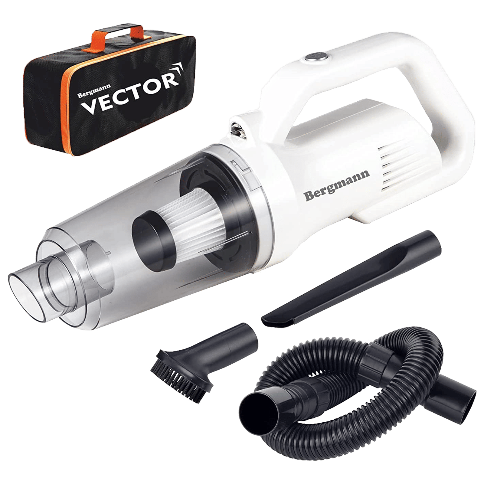 BERGMANN Vector 120W 2-in-1 Cordless Car Vacuum Cleaner with Built-in LED Light (6000 mAh Battery, White) BERGMANN Vector 120W 2-in-1 Cordless Car Vacuum Cleaner with Built-in LED Light (6000 mAh Battery, White)_1