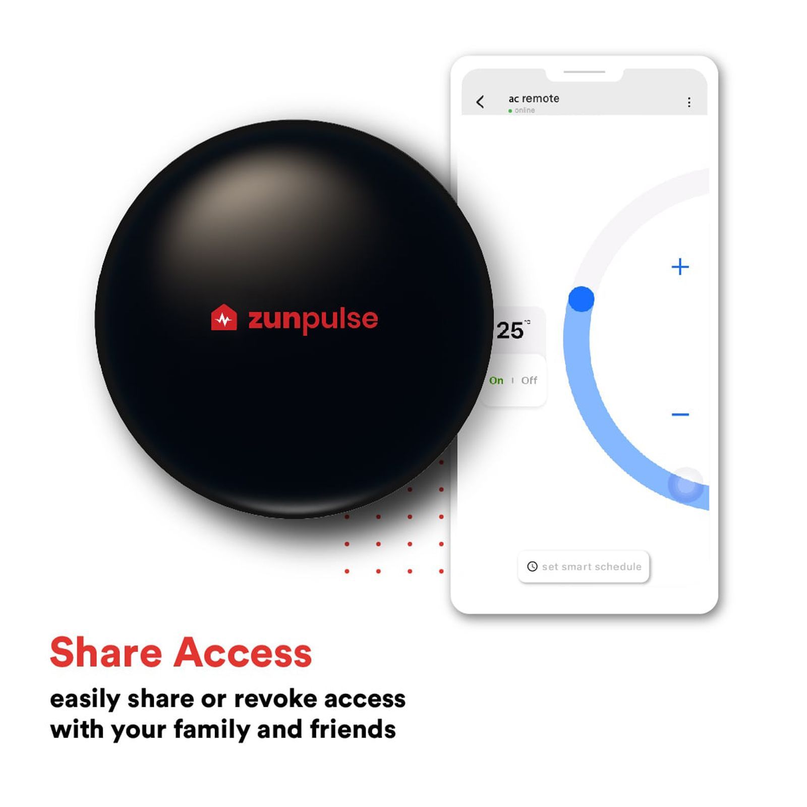zunpulse Smart Remote Control For Air Conditioner (Wi-Fi Enabled IoT Control, ZUNSACR, Black)_4