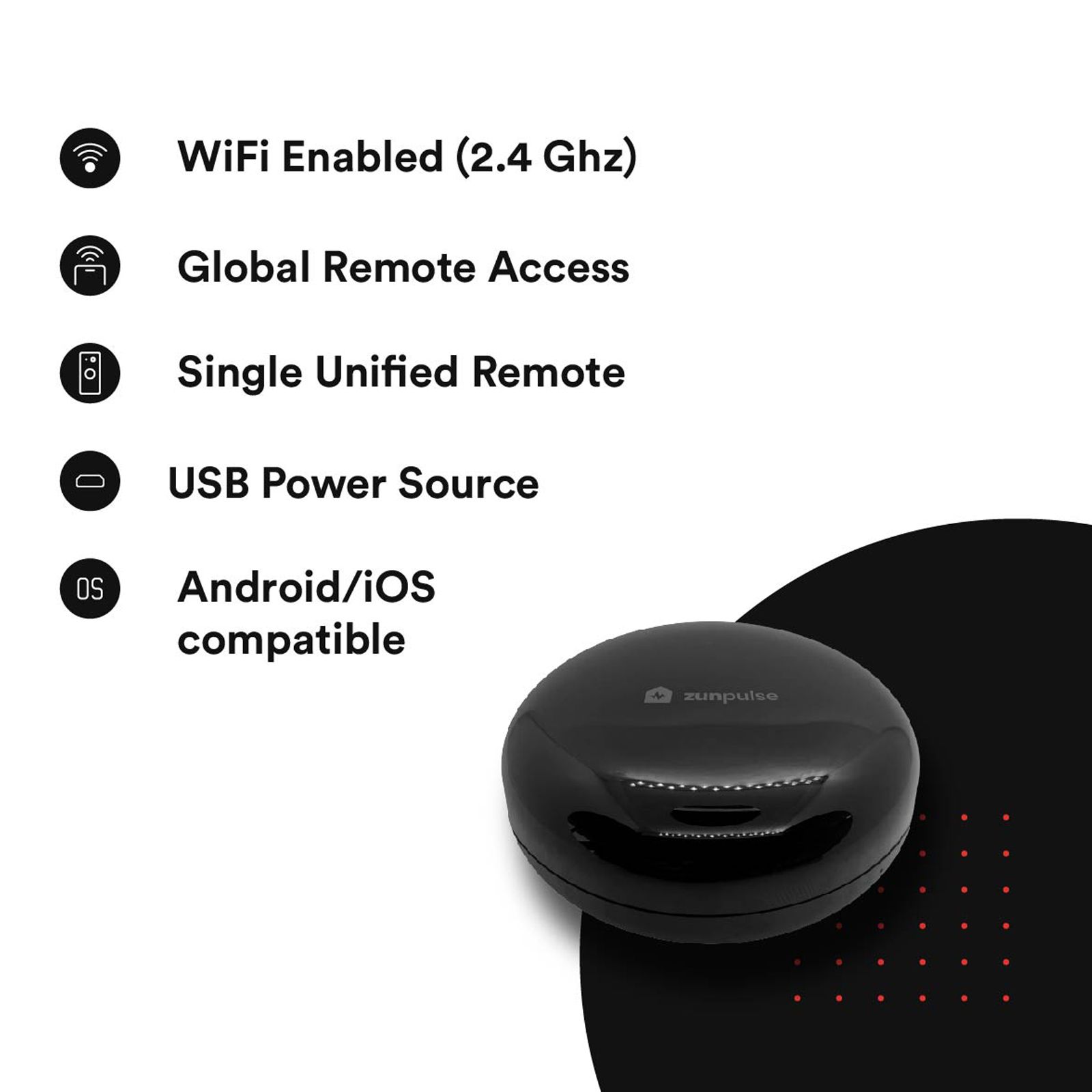zunpulse Universal Smart Remote Control For Television (Black) zunpulse Universal Smart Remote Control For Television (Black)_2