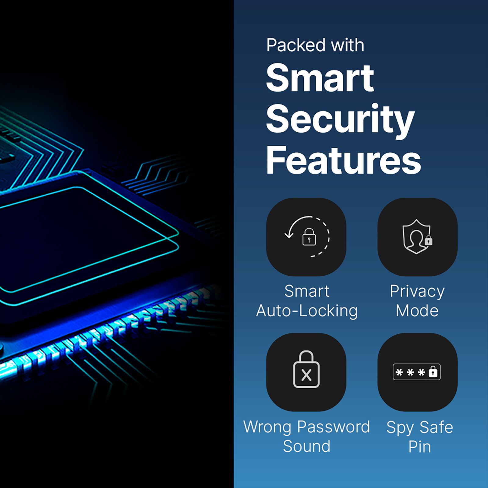 Qubo Smart Locks (5 Way Unlock, OC-HLM02BL1, Matte Black)_7