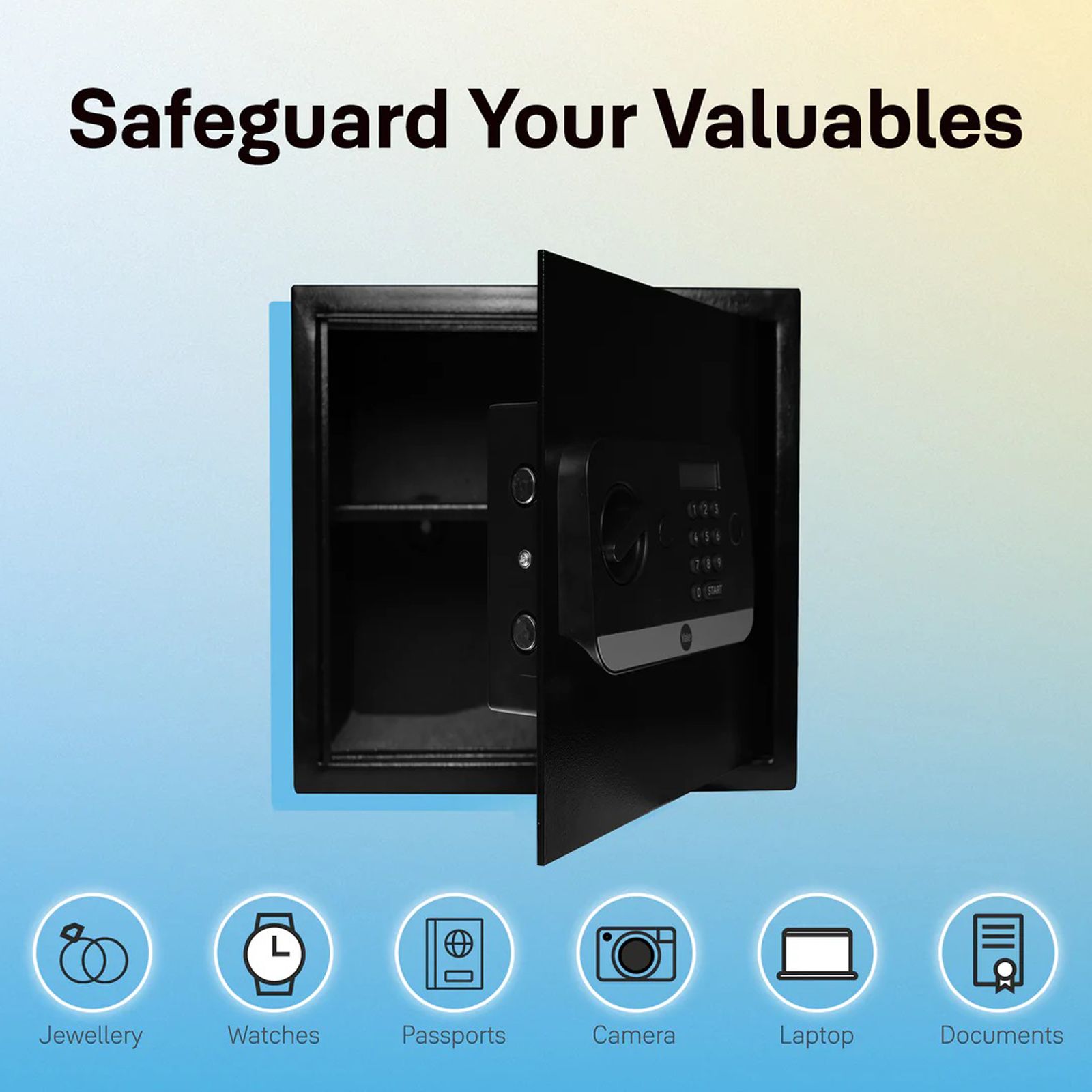 Yale Stellar 41 Litres Digital Safety Locker (390/DB2, Black)_3