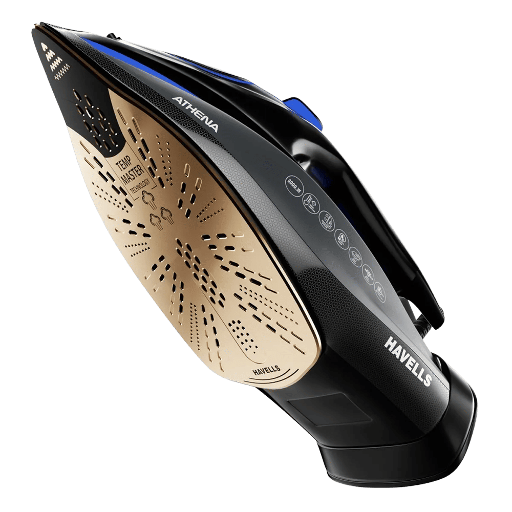 HAVELLS Athena 3000 Watts 320 ml Steam Iron (Smart i-Sense, Black) HAVELLS Athena 3000 Watts 320 ml Steam Iron (Smart i-Sense, Black)_5