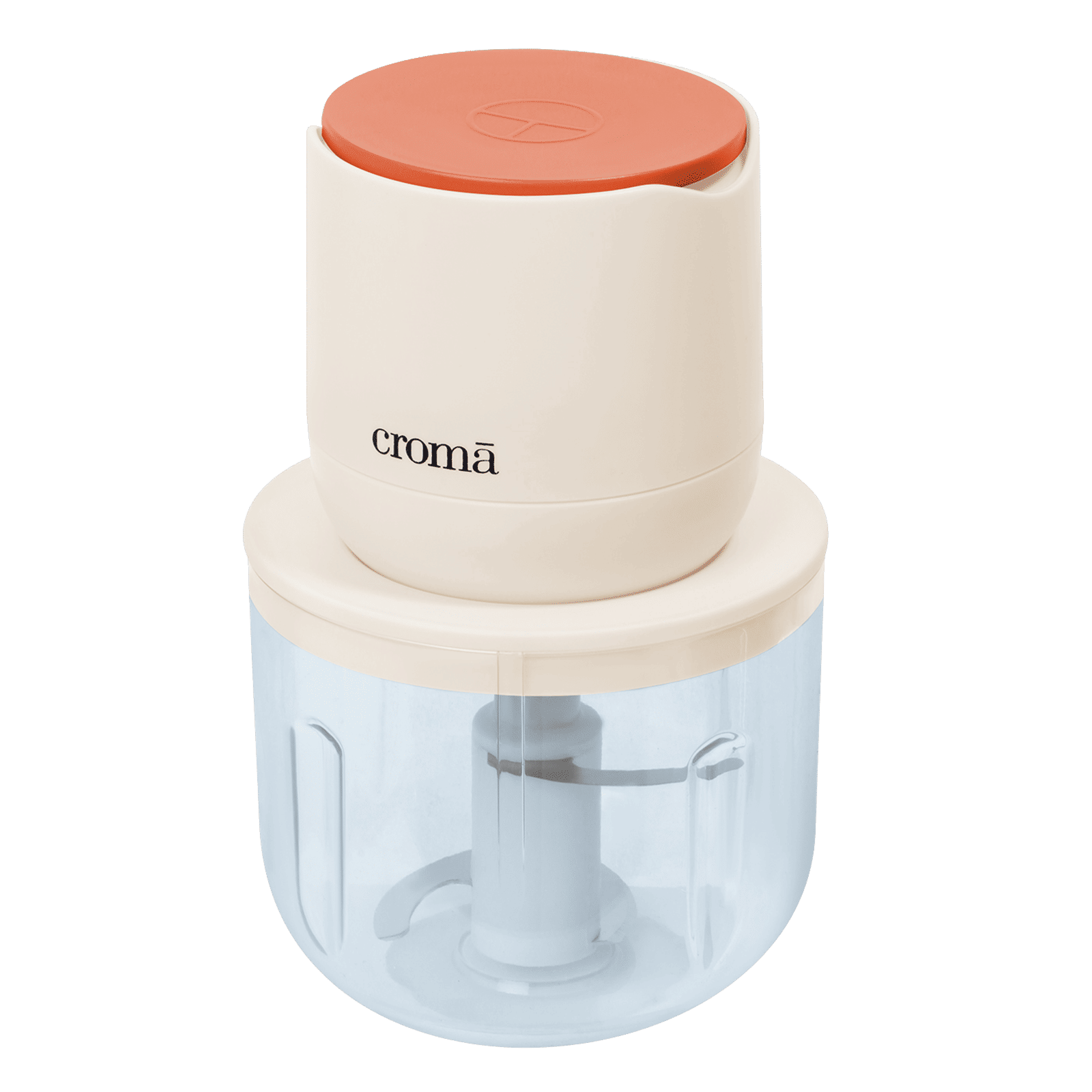 Croma 30 Watt Rechargeable Electric Vegetable & Fruit Chopper with 2 Blades (Beige)_2