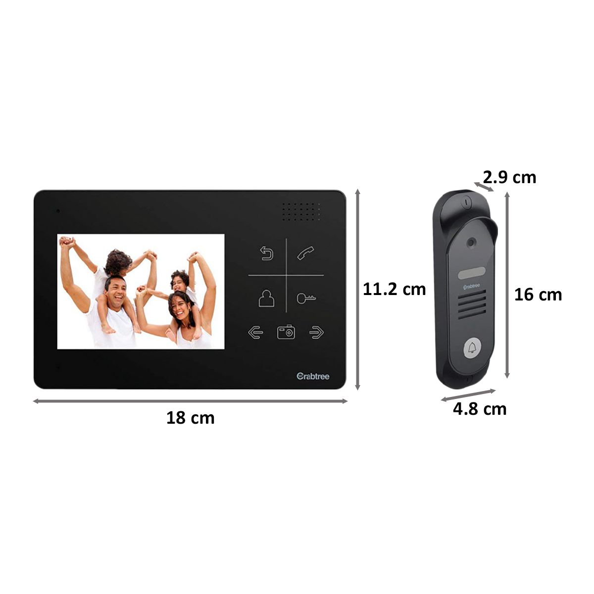 Crabtree 4.3 Inch Video Door Phone Kit (ACSVK001, Black) Crabtree 4.3 Inch Video Door Phone Kit (ACSVK001, Black)_2