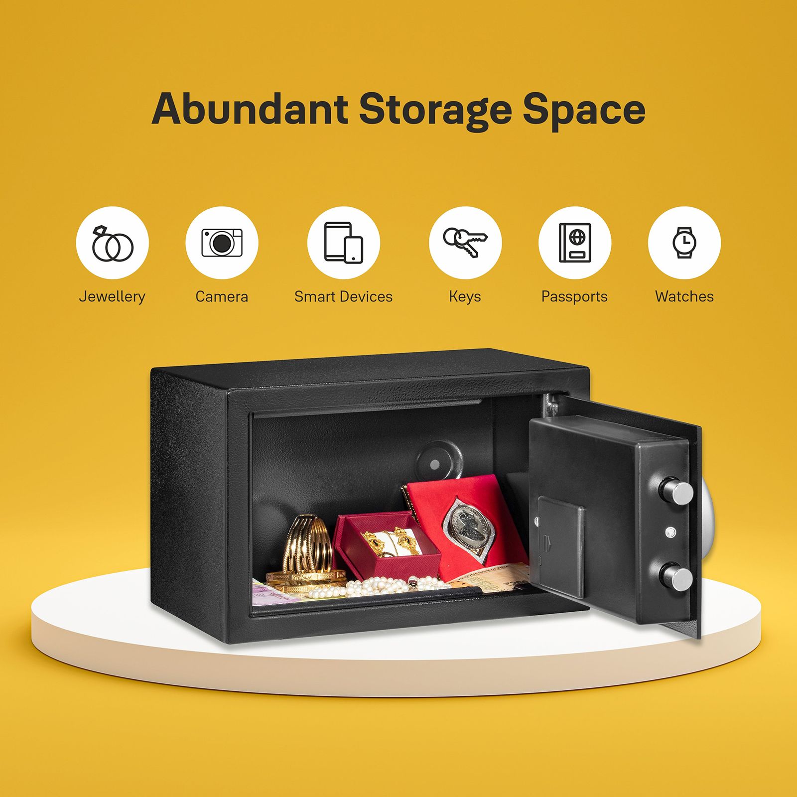 Yale 8.6 Litres Digital & Manual Safety Locker (1 Shelve, YSS/200/DB2, Black) Yale 8.6 Litres Digital & Manual Safety Locker (1 Shelve, YSS/200/DB2, Black)_11