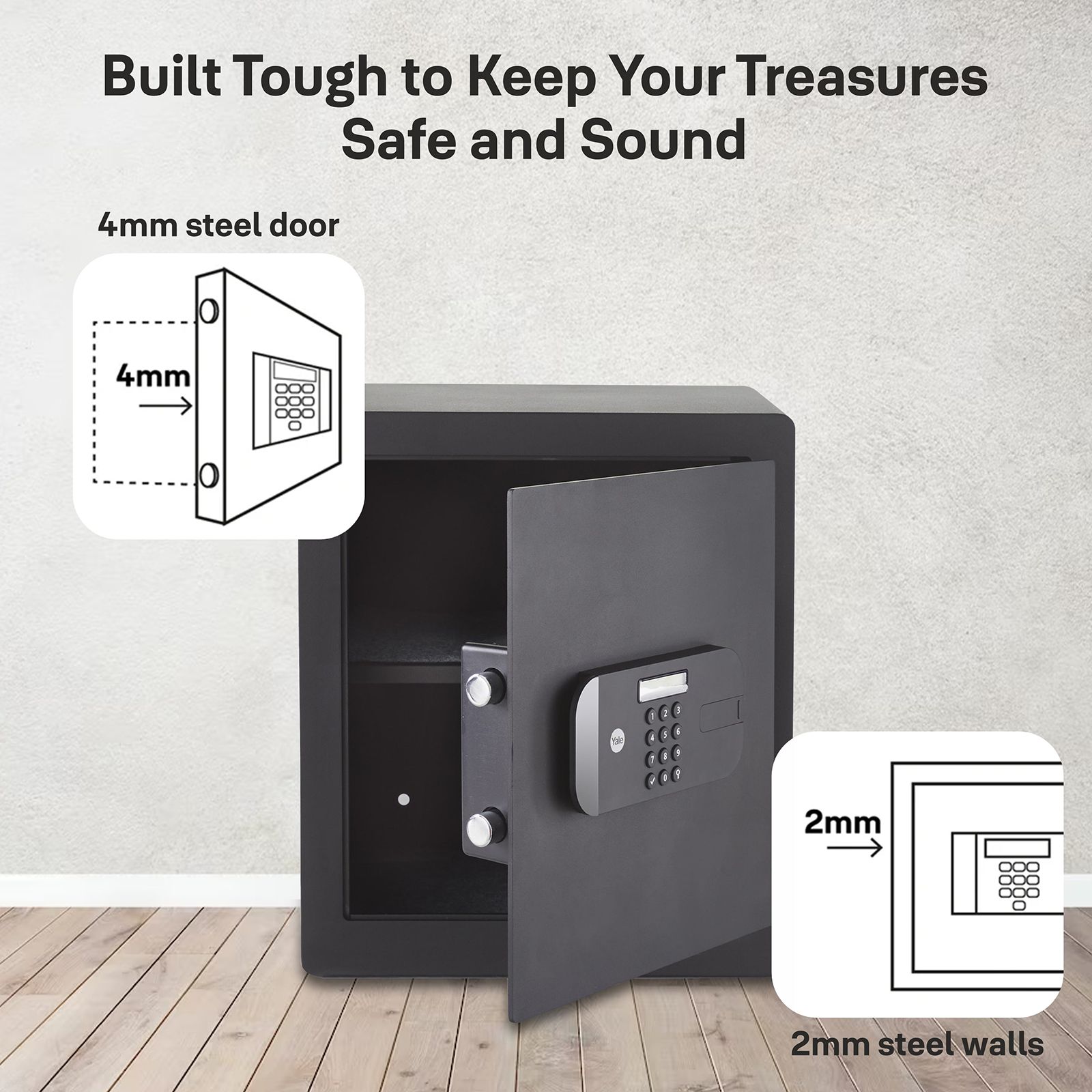 Yale 38.5 Litres Digital Safety Locker (1 Shelve, YSEB/400/EB1, Black) Yale 38.5 Litres Digital Safety Locker (1 Shelve, YSEB/400/EB1, Black)_9