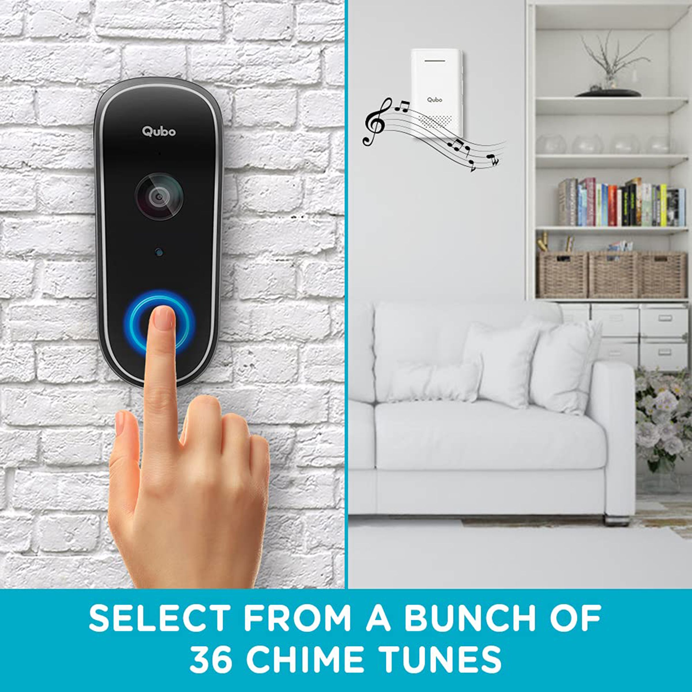 Qubo Wireless Video Door Bell (Person Detection, HCD01, Black)_9