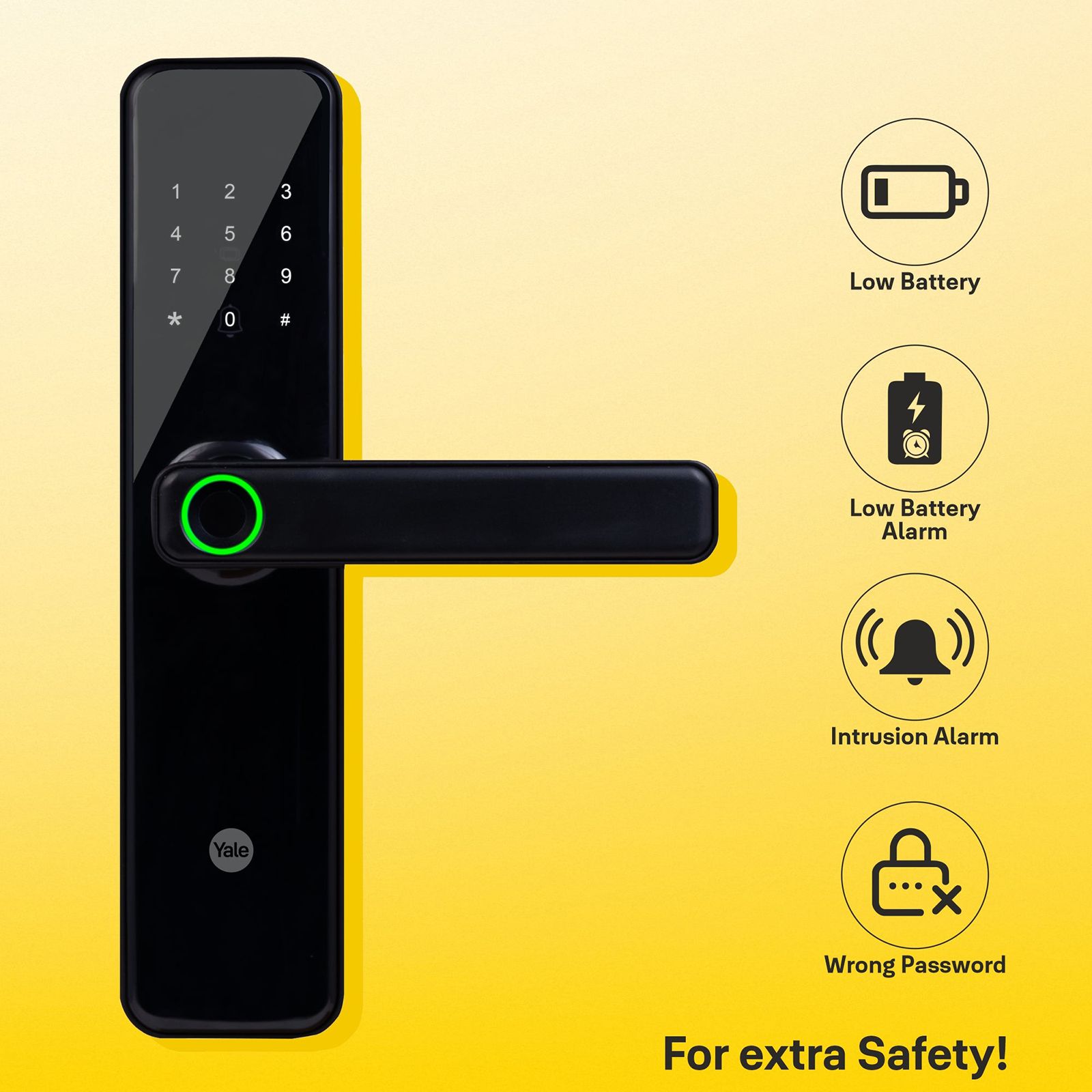 Yale Smart Digital Lock For Private Space (Smart Keypad, YDME 50 NxT, Black) Yale Smart Digital Lock For Private Space (Smart Keypad, YDME 50 NxT, Black)_11