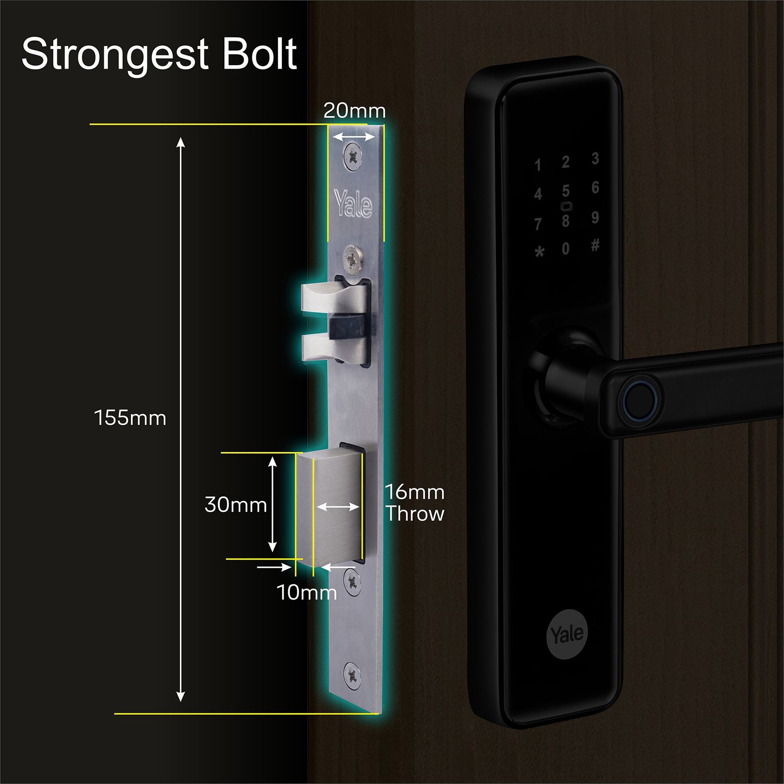 Yale Smart Digital Lock For Private Space (Smart Keypad, YDME 50 NxT, Black) Yale Smart Digital Lock For Private Space (Smart Keypad, YDME 50 NxT, Black)_2