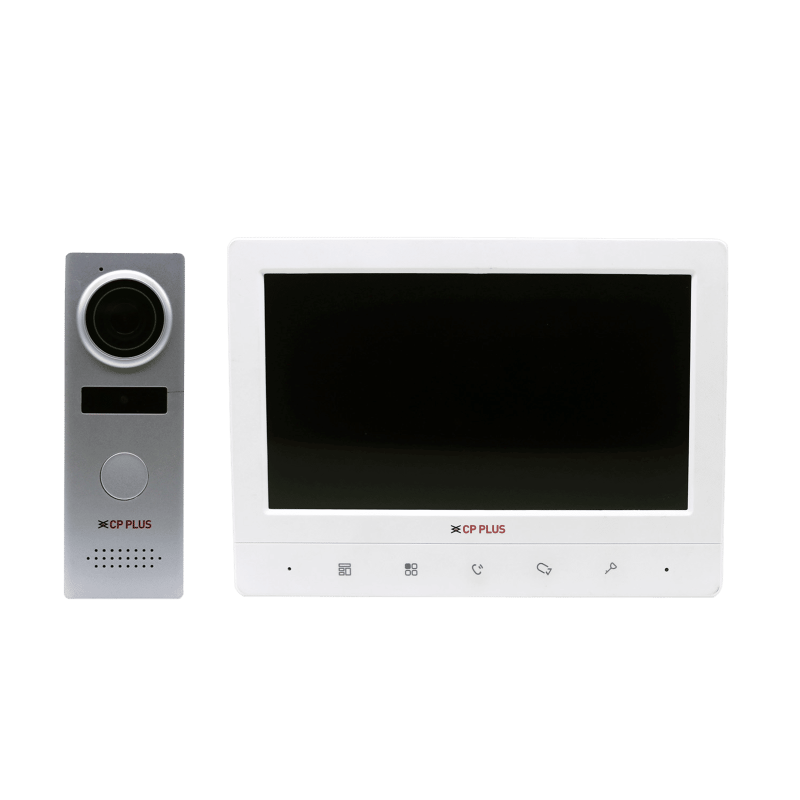 CP PLUS 7 inch Video Intercom Kit (Multiple Bell Sounds, CP-UVK-701MTA, White) CP PLUS 7 inch Video Intercom Kit (Multiple Bell Sounds, CP-UVK-701MTA, White)_1