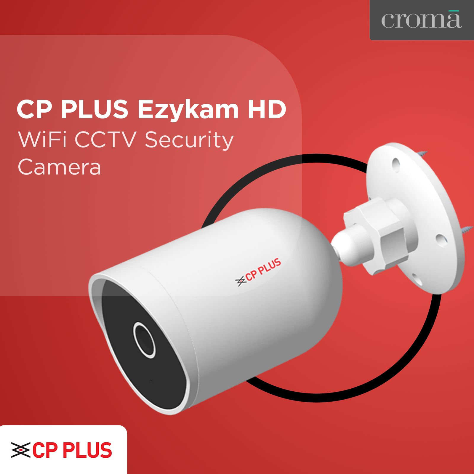 CP PLUS Ezykam HD WiFi CCTV Security Camera (Google Assistant Support, CP-V41A, White)_2