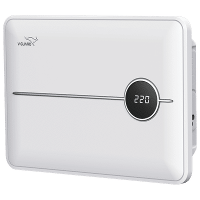 V-Guard 15 Amps Voltage Stabilizer Dishwasher / Washing Machine / Microwave Oven / Tread Mill (135 - 280 V, Smart Voltage Correction, VDW 500 Prime, White)